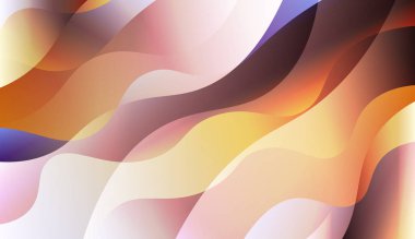 Dalga geometrik şekli Ile şablon arka plan. Şablon cep telefonu arka planlar için. Renk gradyan ile vektör Illustration.