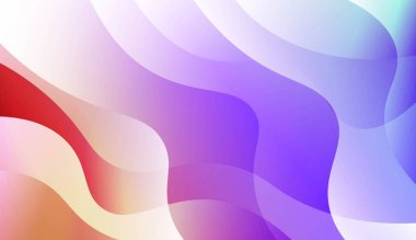 Canlı ve Pürüzsüz Degrade Yumuşak Renkler Dalga Geometrik Şekil. Kapak sayfası, afiş, web sitelerinin afiş için. Vektör İllüstrasyonu.