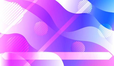 Çizgiler, Daire ile Soyut Dalgalı Arka Plan. Yaratıcı Şablonlar, Kartlar, Renk Kapakları Için Ayarlayın. Renk Gradyan lı Vektör Çizimi.