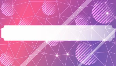 Üçgenler, çizgi, daire, metin için boşluk ile soyut mozaik arka plan. Banner'ınız için şablon. Vektör illüstrasyon. Yaratıcı degrade rengi.