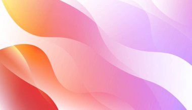 Canlı ve Pürüzsüz Degrade Yumuşak Renkler Dalga Geometrik Şekil. Kapak sayfası, afiş, web sitelerinin afiş için. Vektör İllüstrasyonu.