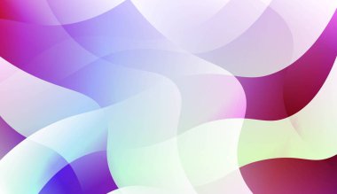 Canlı ve Pürüzsüz Degrade Yumuşak Renkler Dalga Geometrik Şekil. Kapak sayfası, afiş, web sitelerinin afiş için. Vektör İllüstrasyonu.