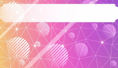 Üçgenler, çizgi, daire, metin için boşluk ile soyut mozaik arka plan. Banner'ınız için şablon. Vektör illüstrasyon. Yaratıcı degrade rengi.