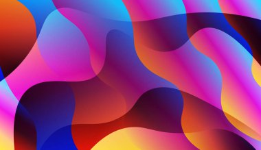 Soyut Parlak Dalgalar. Broşür, Broşür, Kitapçık Ve Web Siteleri Tasarım Vektör İllüstrasyon için.