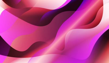 Soyut Dalgalı Arka Plan. Tasarım El Ilanı, Banner, Açılış Sayfası için. Renk Gradyan lı Vektör Çizimi