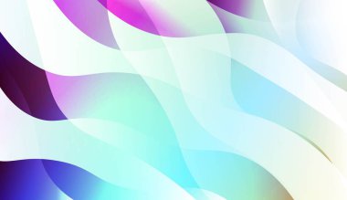 Gradyan Yumuşak Renkli Arka Plan ile Soyut Geometrik Dalga Şekli. Tasarım duvar kağıdı, sunum, afiş, el ilanı, kapak sayfası, açılış sayfası için. Vektör İllüstrasyonu.