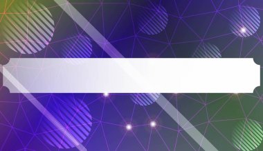 Üçgenler, çizgi, daire, metin için boşluk ile soyut mozaik arka plan. Banner'ınız için şablon. Vektör illüstrasyon. Yaratıcı degrade rengi.