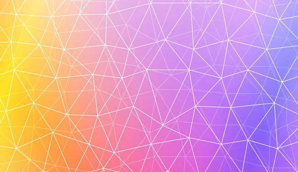 Ilustración colorida en patrón poligonal abstracto con estilo de triángulos con gradiente. Para su negocio, presentación, impresión de moda. Ilustración vectorial. Color de gradiente creativo . — Vector de stock