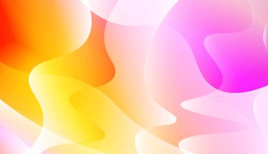 Canlı ve Pürüzsüz Degrade Yumuşak Renkler Dalga Geometrik Şekil. Kapak sayfası, afiş, web sitelerinin afiş için. Vektör İllüstrasyonu.