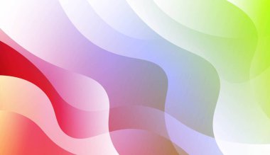 Canlı ve Pürüzsüz Degrade Yumuşak Renkler Dalga Geometrik Şekil. Kapak sayfası, afiş, web sitelerinin afiş için. Vektör İllüstrasyonu.