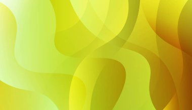 Dalga yeşil sarı degrade şekli Ile Soyut Arkaplan. Fütüristik reklam için, kitapçıklar. Renk gradyan ile vektör Illustration