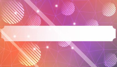 Üçgenler, çizgi, daire, metin için boşluk ile soyut mozaik zemin. Poster, afiş, el ilanı için parlak arka plan. Vektör illüstrasyon. Bulanık Arka Plan, Düzgün Degrade Doku Rengi.