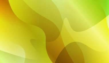 Dalga yeşil sarı degrade şekli Ile Soyut Arkaplan. Fütüristik reklam için, kitapçıklar. Renk gradyan ile vektör Illustration