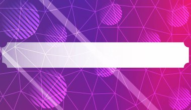 Üçgenler, çizgi, daire, metin için alan ile dekoratif arka plan. Poster, afiş, el ilanı için parlak arka plan. Vektör illüstrasyon. Yaratıcı degrade rengi.