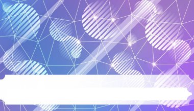 Üçgen, çizgi, daire, metin alanı ile dekoratif arka plan. Flyer, ekran, iş sunumu için. Vektör Illustration. Bulanık arka plan, pürüzsüz degrade doku rengi.