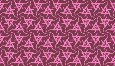 Eğimli çizgileri ve illüzyon üçgenleri olan kusursuz vektör düzeni. Soyut hipster modeli. Duvar kağıdın için, reklam, afiş, poster.