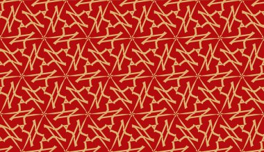 Çokgen geometrik elementlerle desen. Kusursuz Vektör illüstrasyonu. Duvar kağıdı şablonu, iç tasarım, dekorasyon, hatıra defteri sayfası.