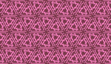 Üçgen şeklinde desenli kusursuz vektör çizimi. Eğimli çizgi. İç duvar kağıdı, akıllı tasarım, moda baskısı için dekoratif tasarım.