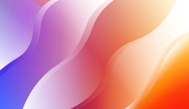 Eğrileri çizgiler Ile şablon soyut arka plan. Tasarım kapak sayfası, poster, banner web siteleri Için. Renk gradyan ile vektör Illustration.