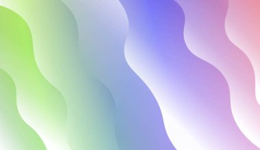 Dalga, eğrisi hatları Ile modern tarzda bulanık dekoratif tasarım. Tasarım, sunum, Iş için. Renk gradyan ile vektör Illustration.