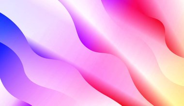 Dalga, eğrisi hatları Ile modern tarzda bulanık dekoratif tasarım. Zarif desen kapak kitabı için. Renk gradyan ile vektör Illustration.