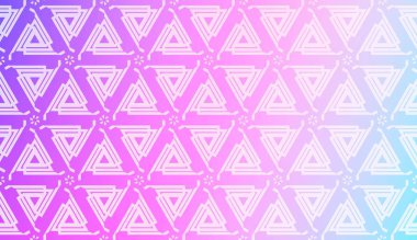 Üçgen Tarzlı Dekoratif Desen. Bulanık Gradyan Arkaplanı. Parlak Renk. Banner Şablonu, Flyer, Davetiye Kartı için. Vektör İllüstrasyonu