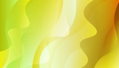 Dalga yeşil sarı degrade şekli Ile Soyut Arkaplan. Fütüristik reklam için, kitapçıklar. Renk gradyan ile vektör Illustration