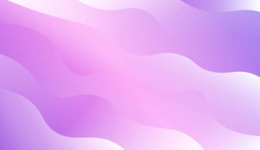 Dalgalı Arkaplan. Fütürist Reklam ve Broşürler için. Renk Gradyanlı Vektör İllüstrasyonu.