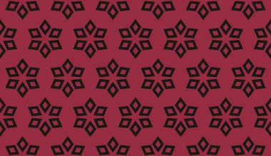 - Kırmızı. Soyut, dikişsiz geometri kalıbı. Duvar kağıdı için. tasarım sayfası doldur. Vektör illüstrasyonu.