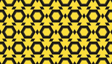 Renk tasarımı geometrik deseni. Dikişsiz vektör illüstrasyon sarı renk.