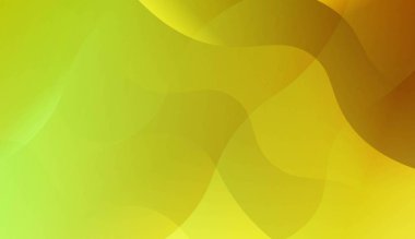 Dalga yeşil sarı degrade şekli Ile Soyut Arkaplan. Fütüristik reklam için, kitapçıklar. Renk gradyan ile vektör Illustration