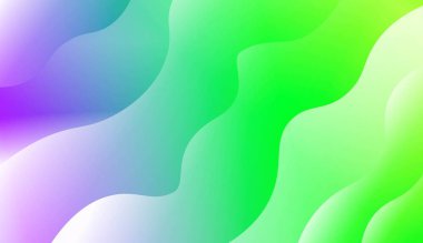 Dalga Gradyan Şekliyle Modern Arkaplan. Tasarım Duvar Kağıdı Sunumunuz için. Renk Gradyanlı Vektör İllüstrasyonu.