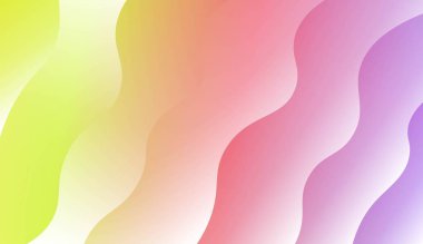 Dalga, eğrisi hatları Ile modern tarzda bulanık dekoratif tasarım. Tasarım, sunum, Iş için. Renk gradyan ile vektör Illustration.