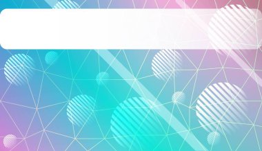 Üçgen, çizgi, daire, metin alanı ile dekoratif arka plan. Flyer, ekran, iş sunumu için. Vektör Illustration. Bulanık arka plan, pürüzsüz degrade doku rengi.