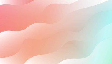 Modern Dalgalı Arka plan. Şablon Cep Telefonu Özgeçmişi için. Renk Gradyanlı Vektör İllüstrasyonu.