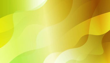 Dalga yeşil sarı degrade şekli Ile Soyut Arkaplan. Fütüristik reklam için, kitapçıklar. Renk gradyan ile vektör Illustration