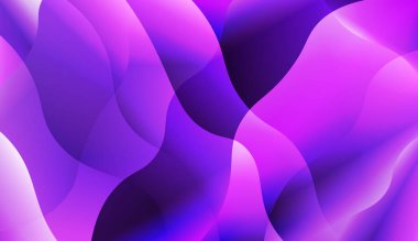 Soyut Dalgalı Arka Plan. Tasarım El Ilanı, Banner, Açılış Sayfası için. Renk Gradyan lı Vektör Çizimi