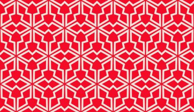 Renk tasarımı geometrik deseni. Dikişsiz vektör illüstrasyon kırmızı renk.