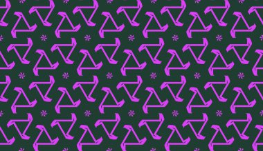 Soyut geometrik tasarıma sahip mor renk deseni. Vektör Dikişsiz çizim. İç duvar kağıdı, moda baskı, iş sunumu için tasarım.
