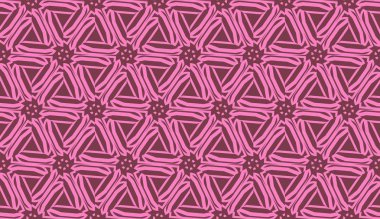 Çokgen geometrik elementlerle desen. Kusursuz Vektör illüstrasyonu. Duvar kağıdı şablonu, iç tasarım, dekorasyon, hatıra defteri sayfası.