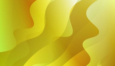 Dalga geometrik şekli Ile şablon arka plan. Şablon cep telefonu arka planlar için. Vektör Illustration yeşil sarı renk degrade ile.