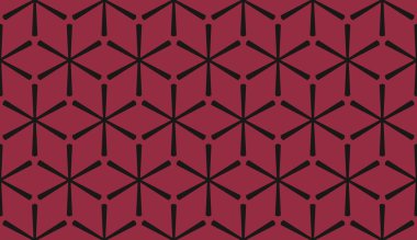 - Kırmızı. Soyut, dikişsiz geometri kalıbı. Duvar kağıdı için. tasarım sayfası doldur. Vektör illüstrasyonu.