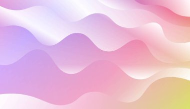 Dalga geometrik şekli Ile şablon arka plan. Tasarım kapak sayfası, poster, banner web siteleri Için. Renk gradyan ile vektör Illustration.