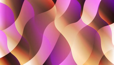 Dalga geometrik şekli Ile şablon arka plan. Şablon cep telefonu arka planlar için. Renk gradyan ile vektör Illustration.