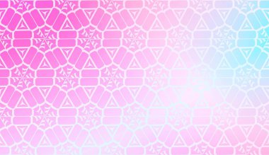 Üçgen Tarzlı Dekoratif Desen. Bulanık Gradyan Arkaplanı. Parlak Renk. Banner Şablonu, Flyer, Davetiye Kartı için. Vektör İllüstrasyonu