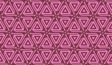 Eğimli çizgileri ve illüzyon üçgenleri olan kusursuz vektör düzeni. Soyut hipster modeli. Duvar kağıdın için, reklam, afiş, poster.