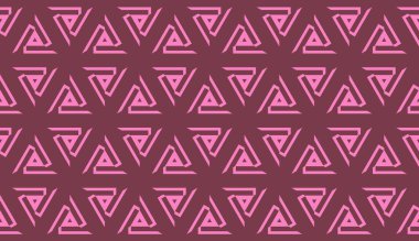 Eğimli çizgileri ve illüzyon üçgenleri olan kusursuz vektör düzeni. Soyut hipster modeli. Duvar kağıdın için, reklam, afiş, poster.