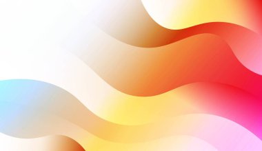 Dalga, eğrisi hatları Ile modern tarzda bulanık dekoratif tasarım. Tasarım, sunum, Iş için. Renk gradyan ile vektör Illustration.