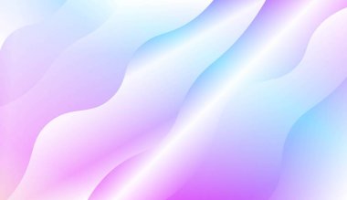 Dalga, eğrisi hatları Ile modern tarzda bulanık dekoratif tasarım. Tasarım, sunum, Iş için. Renk gradyan ile vektör Illustration.