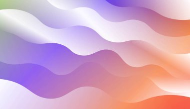 Dalga Gradyan Şekliyle Modern Arkaplan. Tasarım Duvar Kağıdı Sunumunuz için. Renk Gradyanlı Vektör İllüstrasyonu.